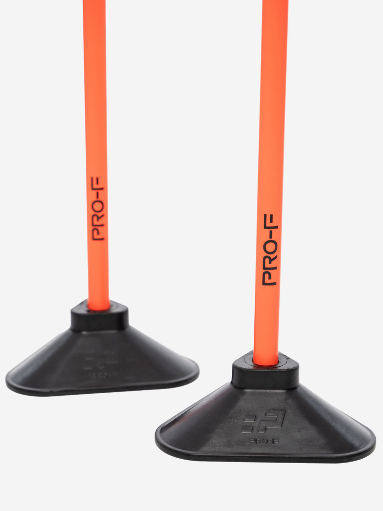 Комплект штанг для конусов и баз 1 метр оранжевый неон PRO-F 4 шт