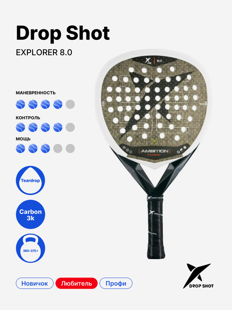 Ракетка для падела Drop Shot Explorer 8.0