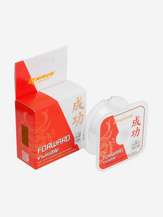 Леска для рыбалки Nisus FORWARD Invisible Nylon 0,286мм, 100м, 6,45кг, прозрачный