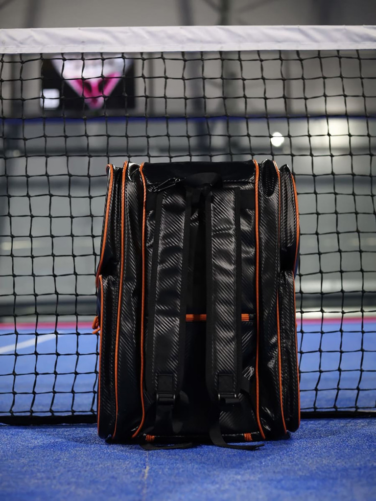 Спортивный рюкзак для падел-тенниса, черно-оранжевый