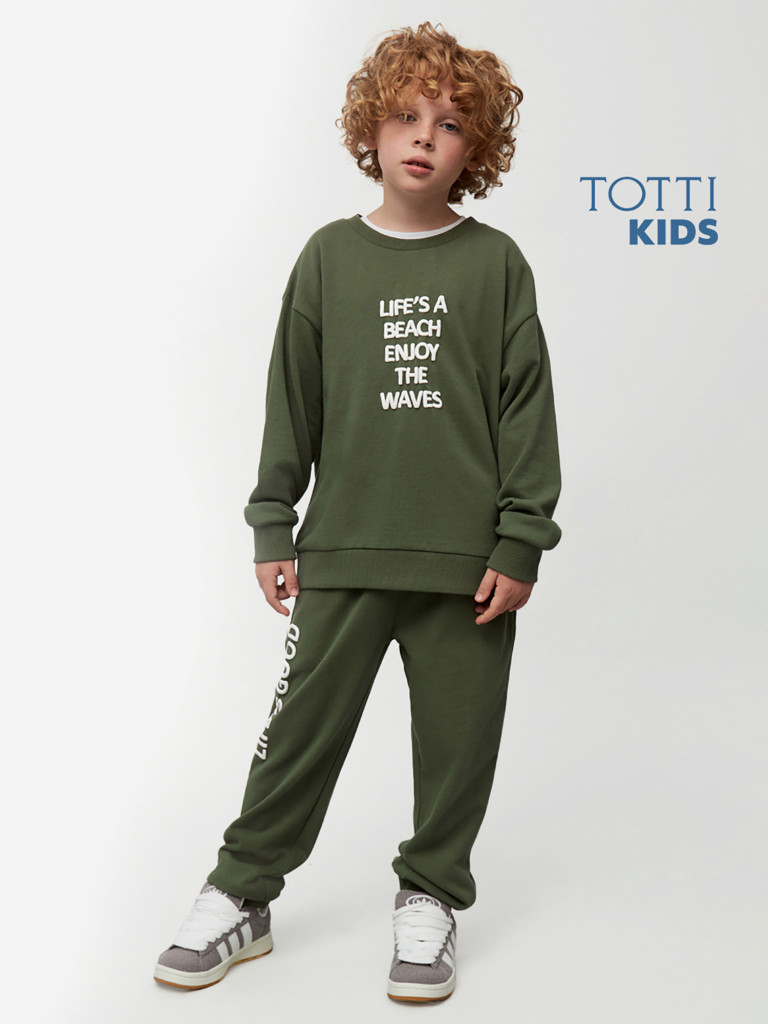 Свитшот из футера с принтом для мальчиков TOTTI KIDS