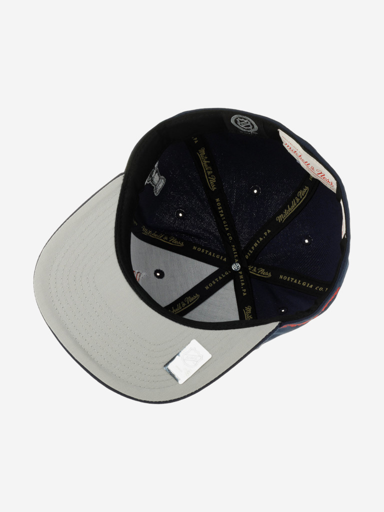 Бейсболка с прямым козырьком MITCHELL NESS 6HSFLR22464-WCANAVY Washington Capitals NHL (синий)