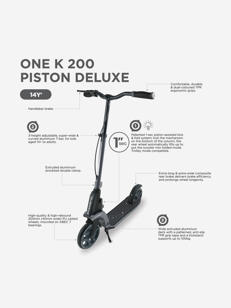 Самокат Globber ONE K 200 PISTON DELUXE