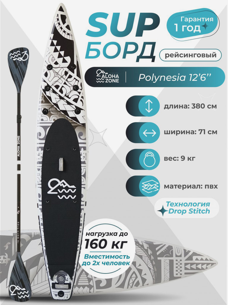 Сапборд Aloha Zone Polynesia 12,6``