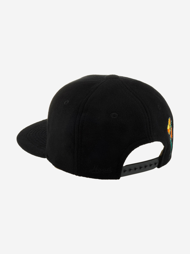 Бейсболка с прямым козырьком HOOD 132-CSM037-XA094-BK Ca State Flower Cashmere II