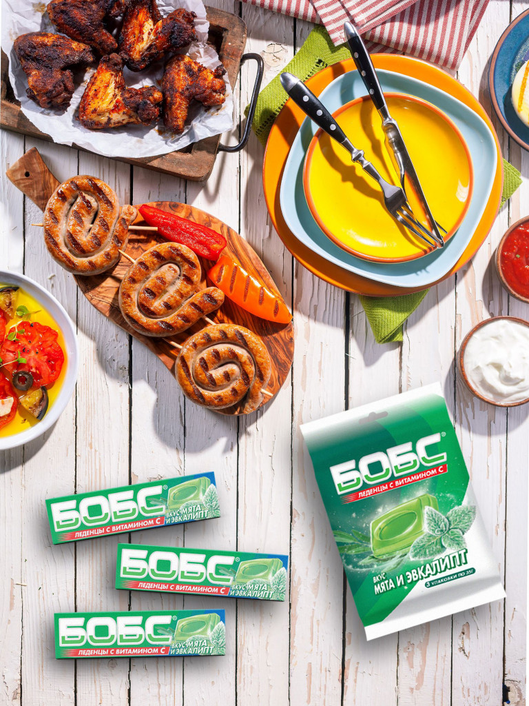 Леденцы БОБС с витамином С, мята с эвкалиптом, мультипак 3 шт *35 гр