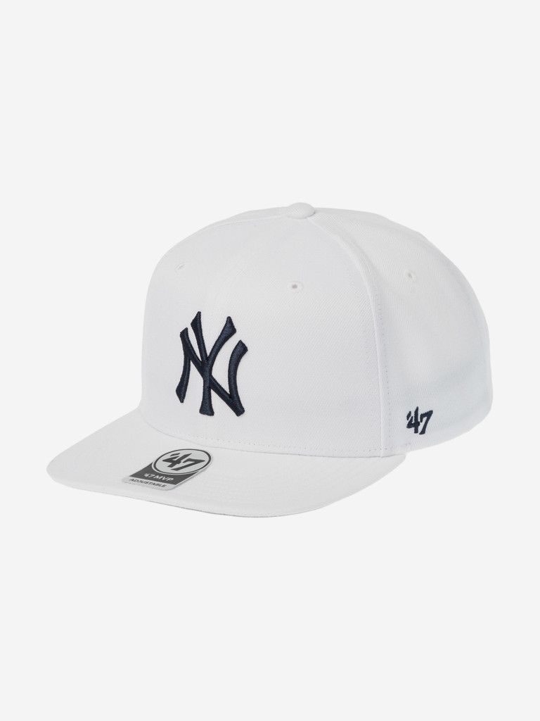Бейсболка с прямым козырьком 47 BRAND B-NSHOT17WBP-WHT New York Yankees MLB (белый)