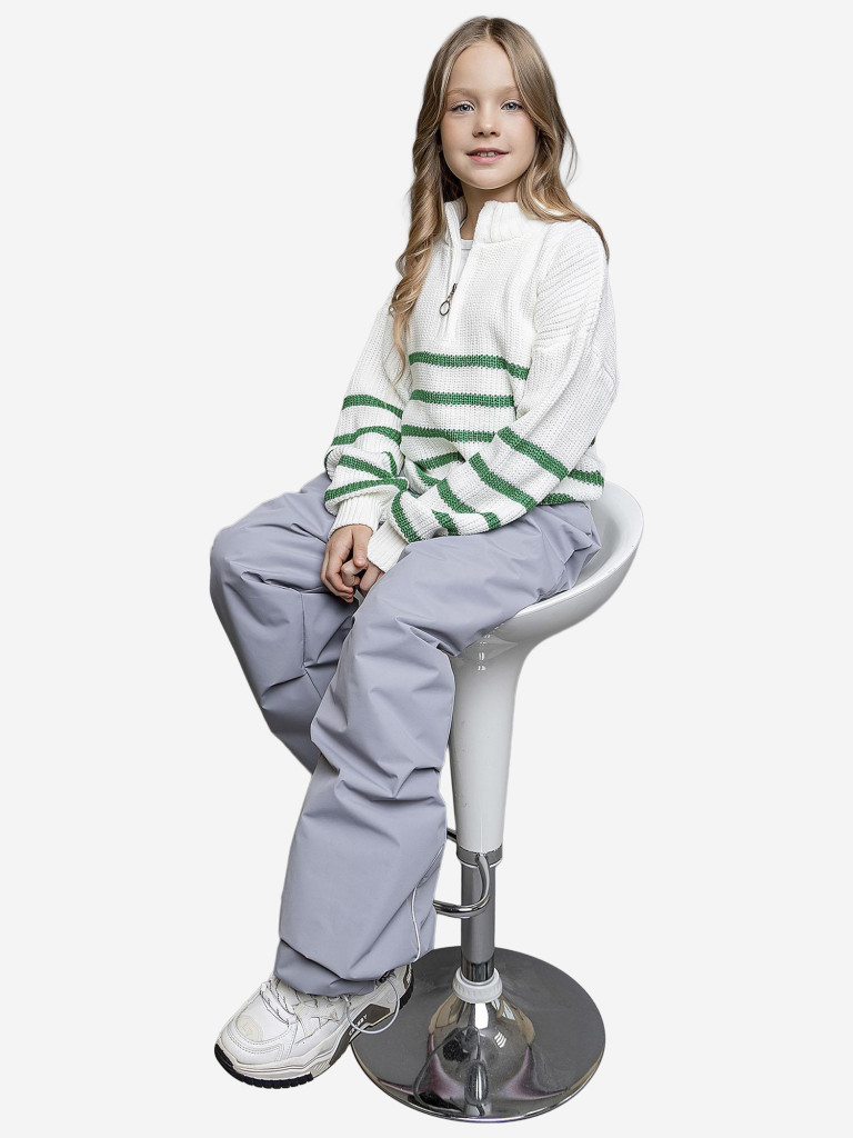 Брюки утепленные для девочки batik светло-серый