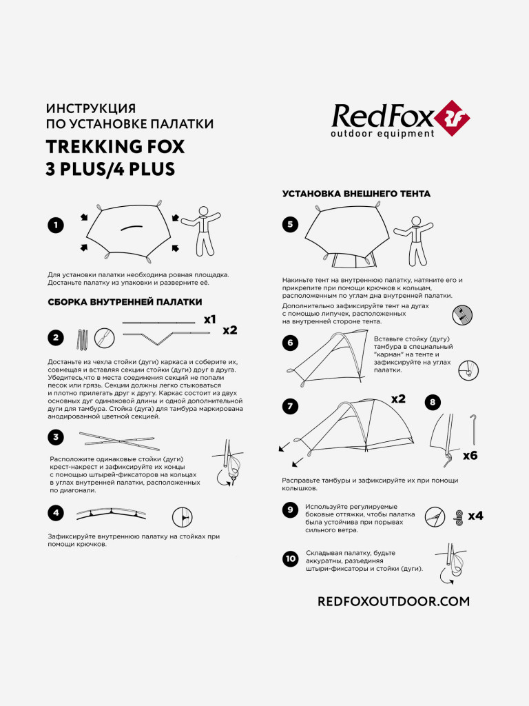 Палатка Red Fox Trekking Fox 3 Plus