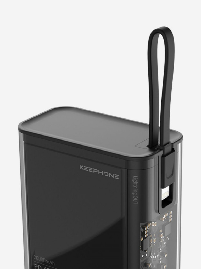 Сверхбыстрый блок питания 20000 мАч KEEPHONE Ultra Fast / Повербанк PD 65W для телефона, iPad, ноутбука, 3 выхода