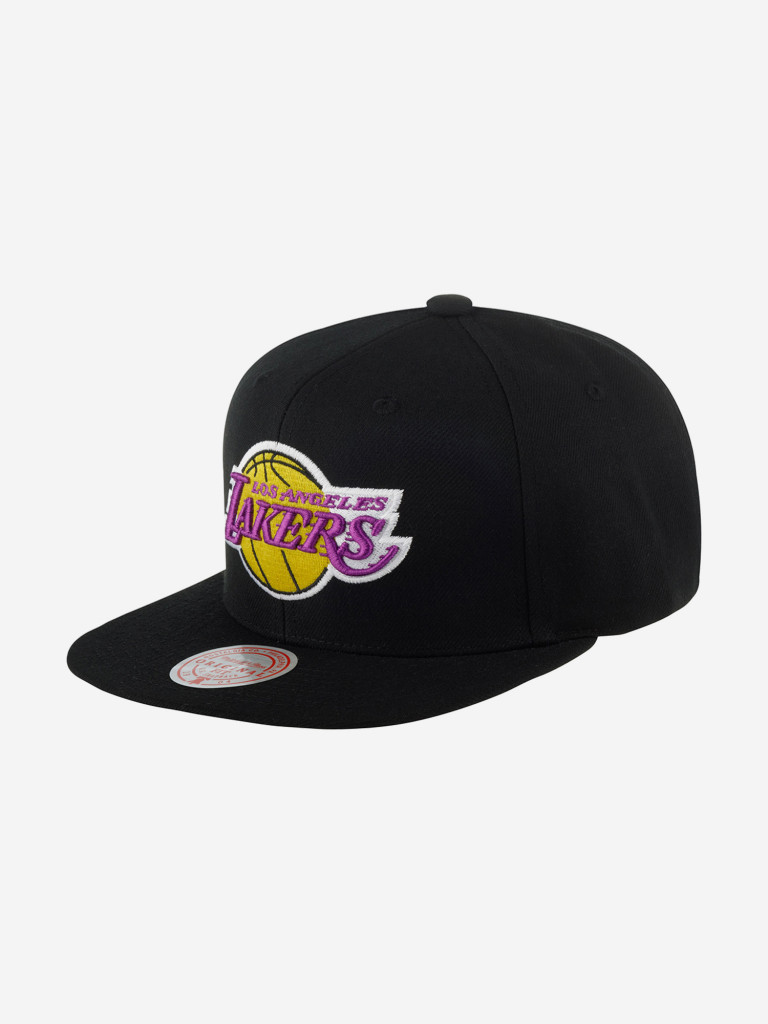 Бейсболка с прямым козырьком MITCHELL NESS HHSS5762-LALYYPPPBLCK Los Angeles Lakers NBA (черный)