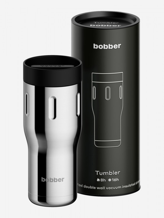 Термокружка вакуумная BOBBER Tumbler 500 мл, крышка 360, тепло до 8 часов, зеркальный