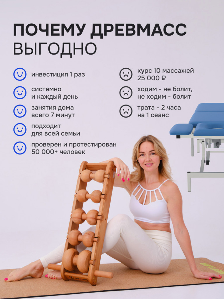 Массажер для шеи и плеч Древмасс Эконом - 5 мфр роликов