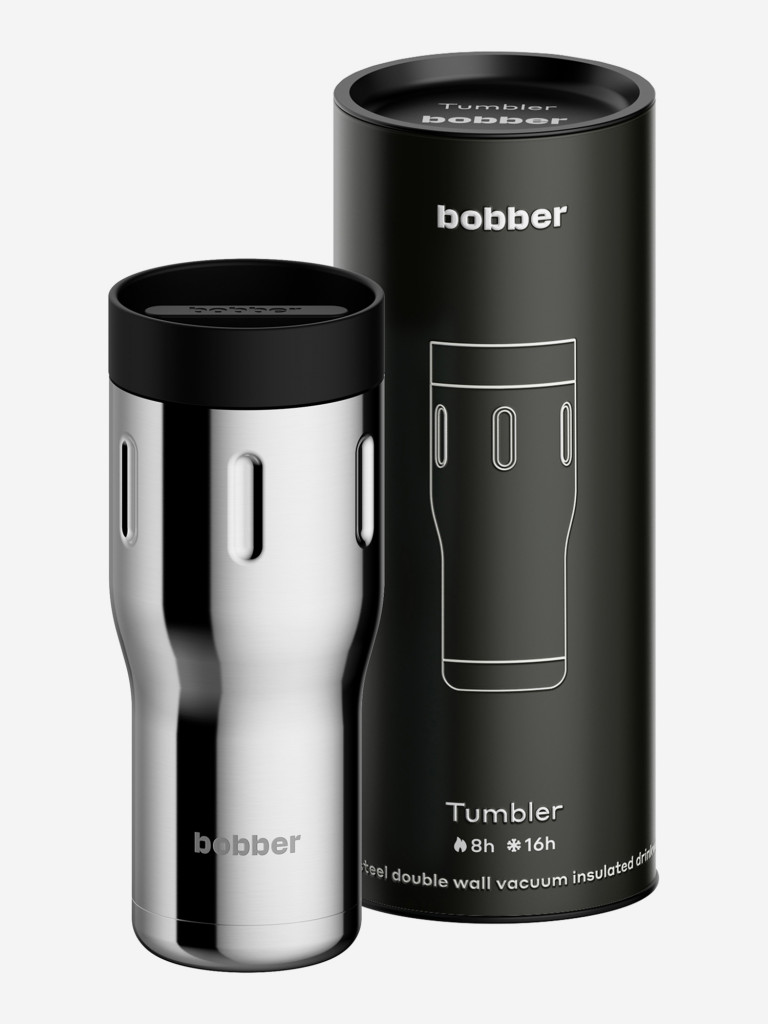 Термокружка вакуумная BOBBER Tumbler 500 мл, крышка 360, тепло до 8 часов, зеркальный
