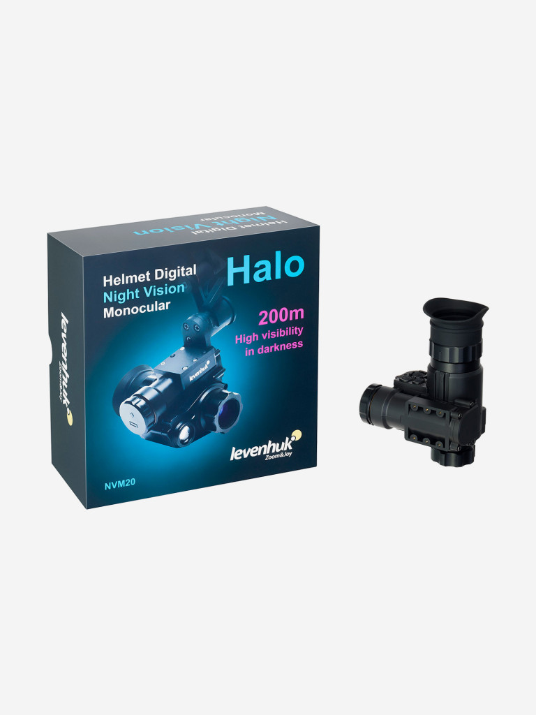 Монокуляр цифровой ночного видения Levenhuk Halo NVM20 Helmet, с креплением на шлем