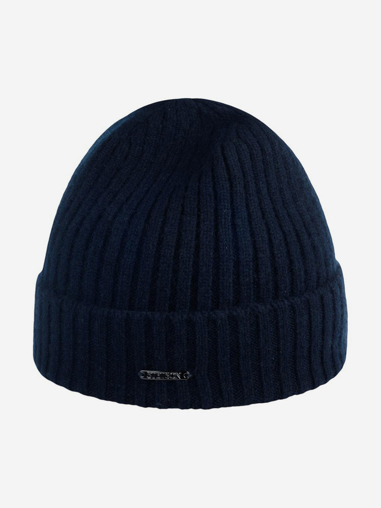 Шапка с отворотом STETSON 8599211 BEANIE CASHMERE (синий)