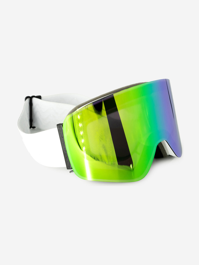 Маска горнолыжная для сноуборда лыж снегоходов EasyRider WHITE/GREEN