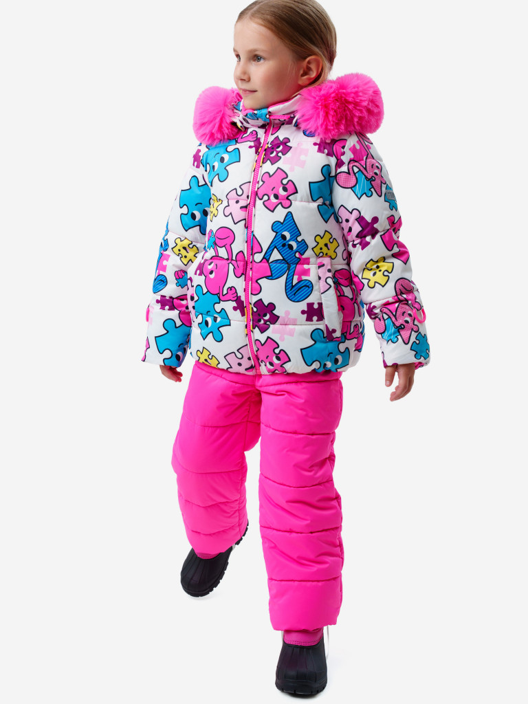 Комплект зимний для девочек: куртка, полукомбинезон PlayToday