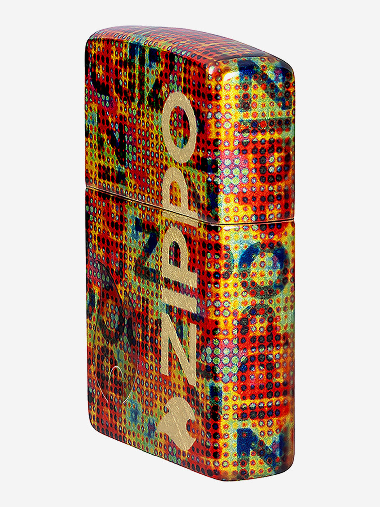Зажигалка бензиновая ветроустойчивая Zippo Pixel Fusion 540 Tumbled Brass