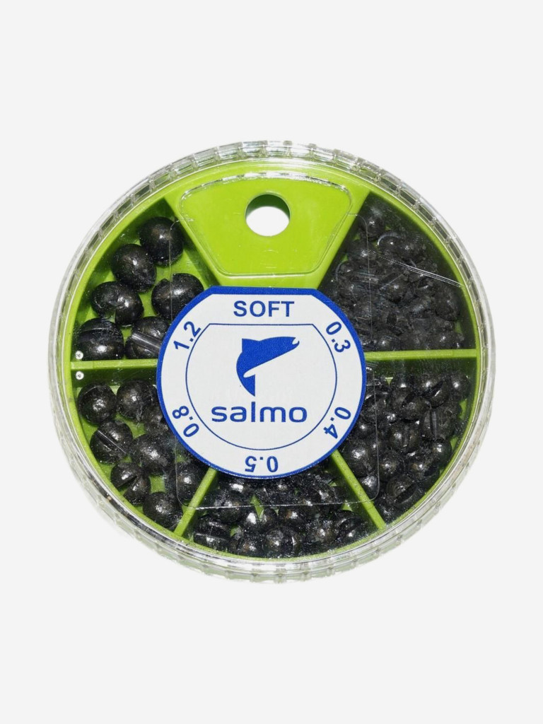 Набор грузил мягких для поплавочной ловли Salmo ДРОБЬ SOFT 0.3-1.2г, набор 10шт