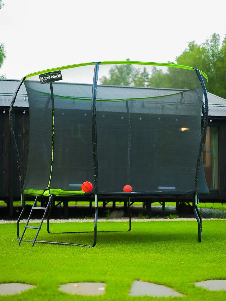 Каркасный батут Jump Power 12 ft Pro Stable Point Green