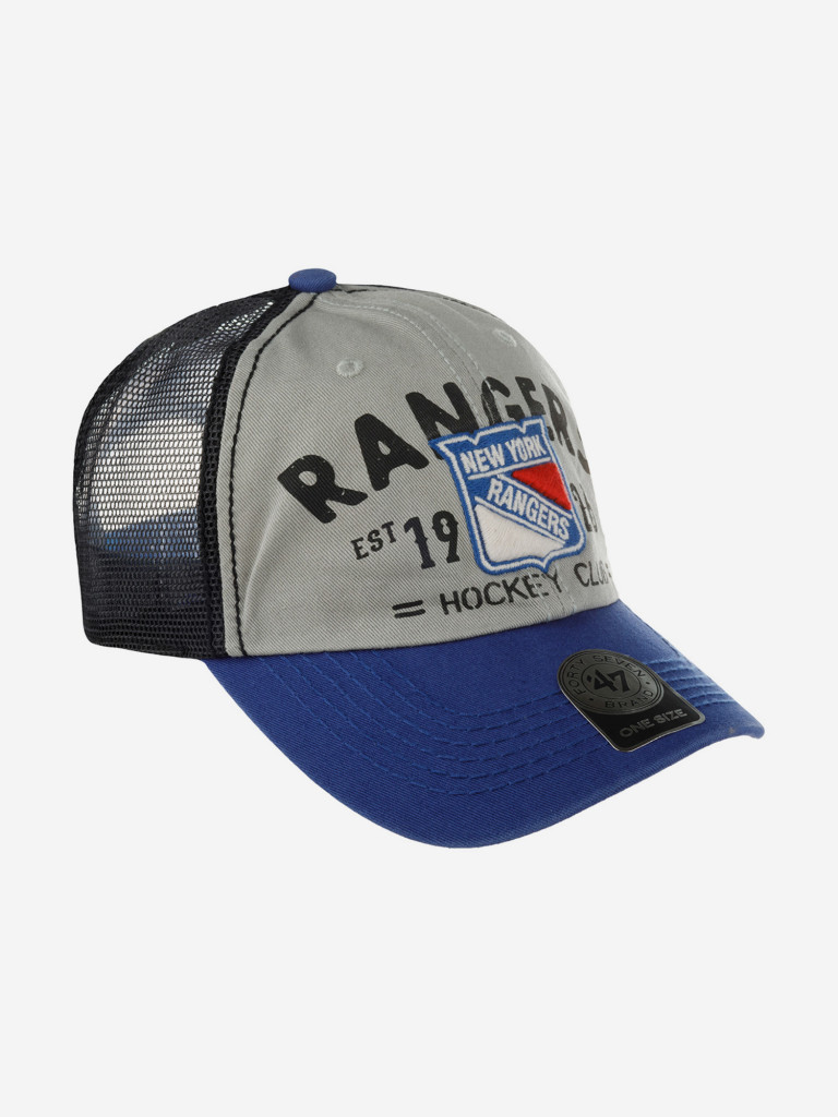 Бейсболка с сеточкой 47 BRAND H-FLTHD13GWP-GY New York Rangers NHL (серый)