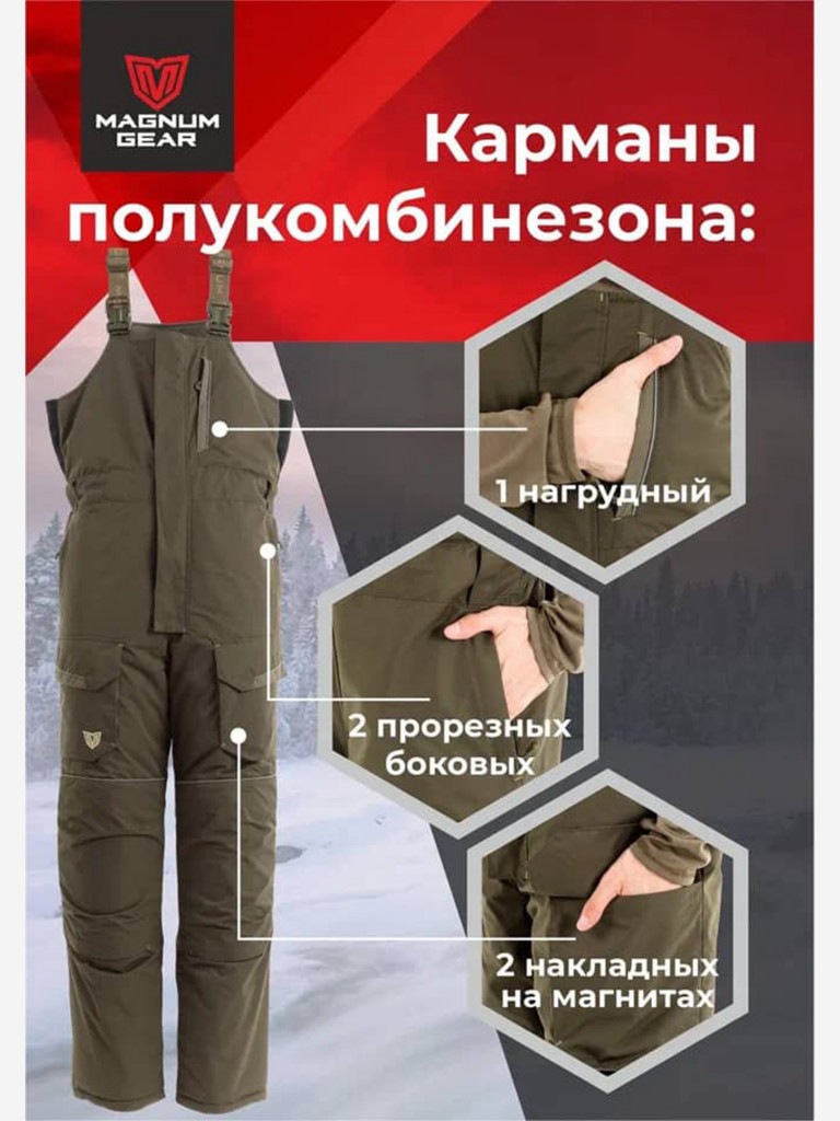 Костюм для рыбалки MAGNUM GEAR YAMAL -40° С хаки