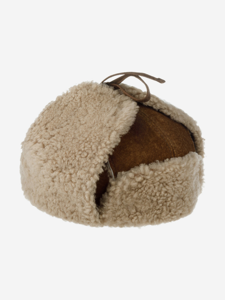 Шапка-ушанка STETSON 9297508 BOMBER CAP LAMBSFUR (коричневый)
