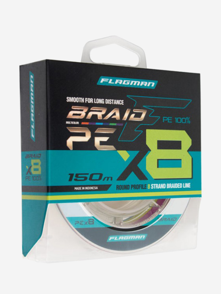 FLAGMAN Шнур спиннинговый Braid PE X8 150м Multi Color 0,165мм 10кг