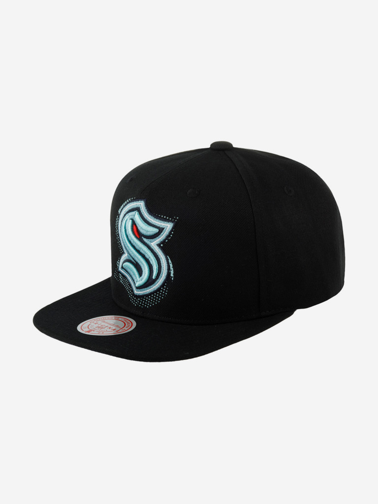 Бейсболка с прямым козырьком MITCHELL NESS HHSS6085-SKRYYPPPBLCK Seattle Kraken NHL (черный)