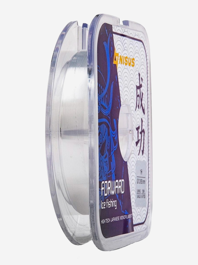 Леска для рыбалки Nisus FORWARD ICE FISHING Nylon 0,165мм, 50м, 2,45кг, прозрачный