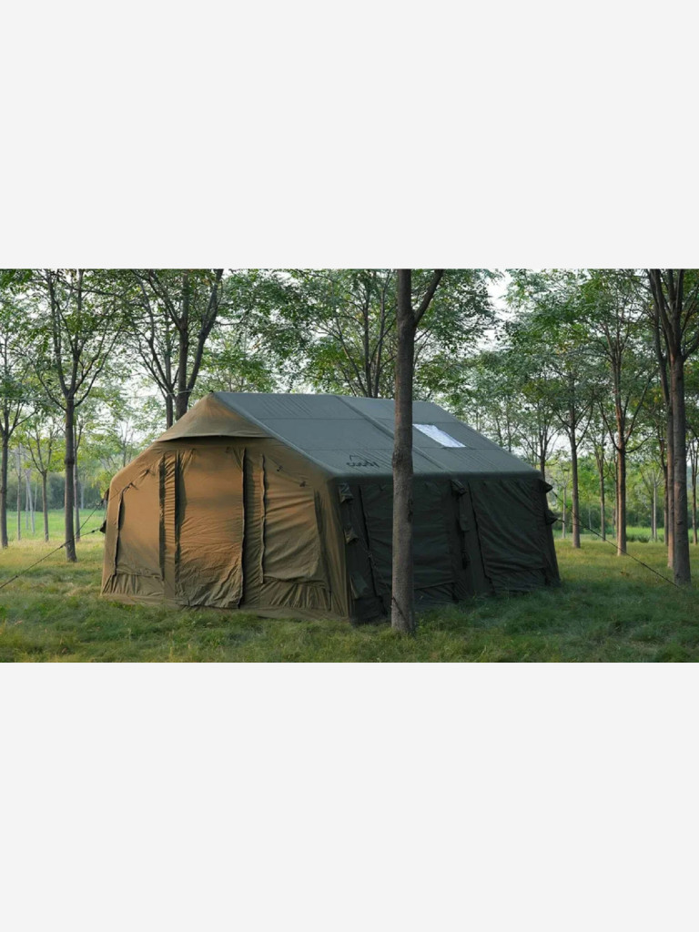 Надувная палатка Coody 13.68 Pro Army Green, 5–7 человек, 13.6 м², модульная система HUB