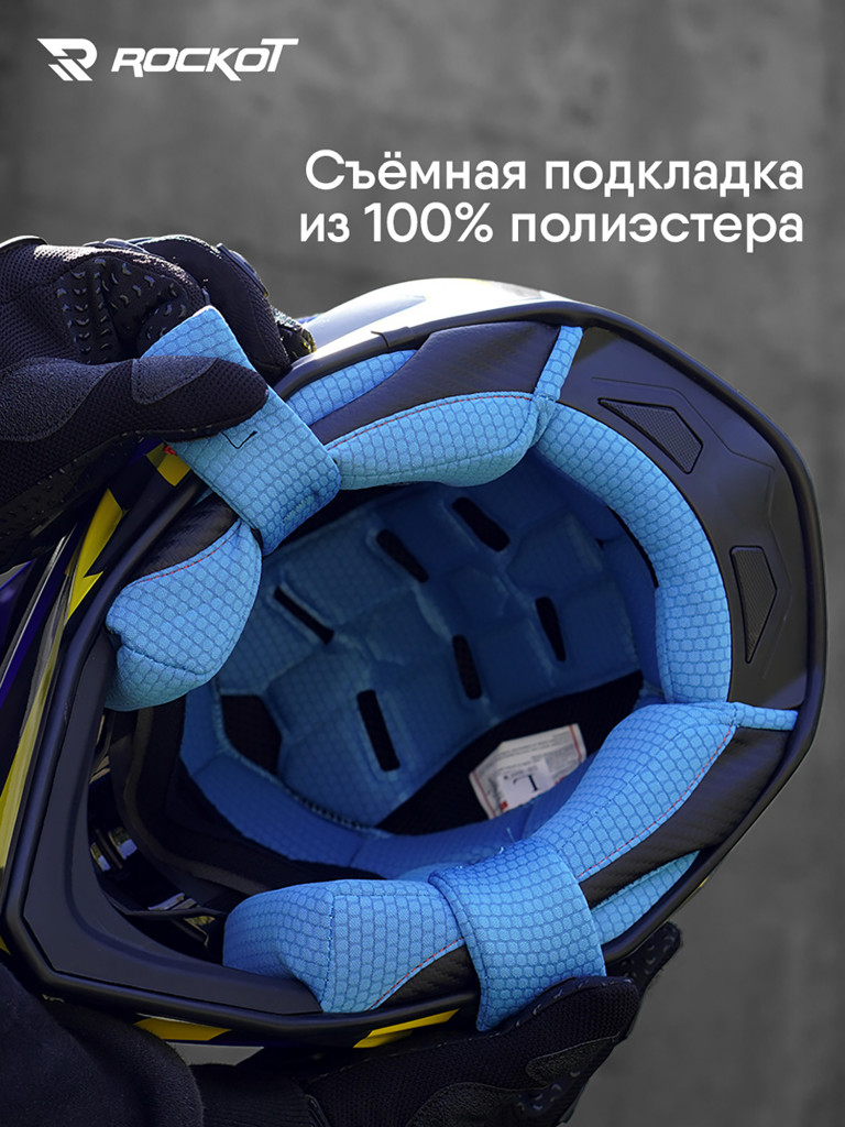 Шлем кроссовый ROCKOT RM-217