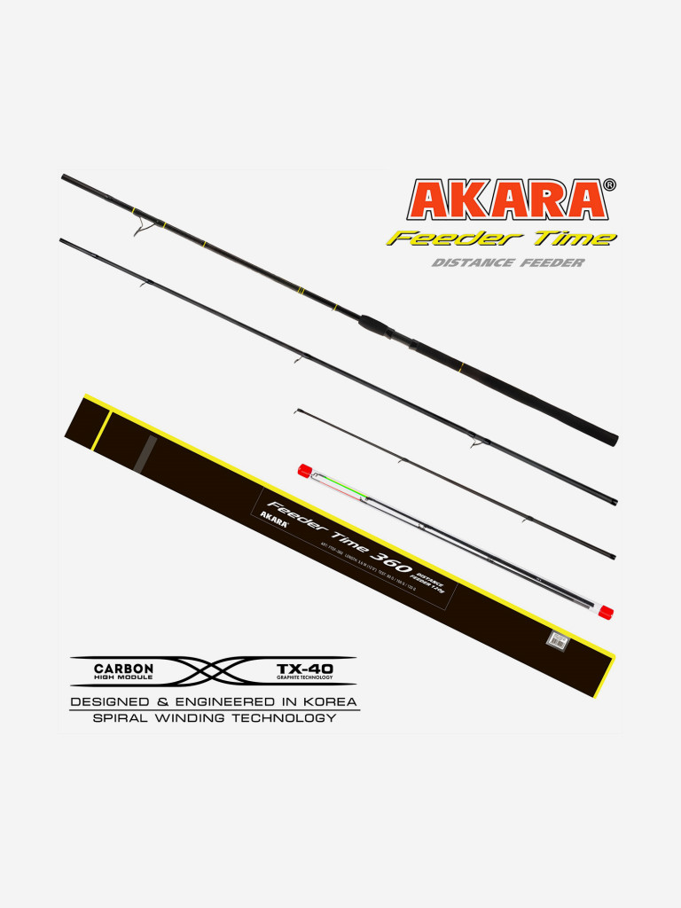 Удилище штекерное фидерное 3 колена Akara Feeder Time Distance Feeder TX-40 (80-100-120) 3,9м