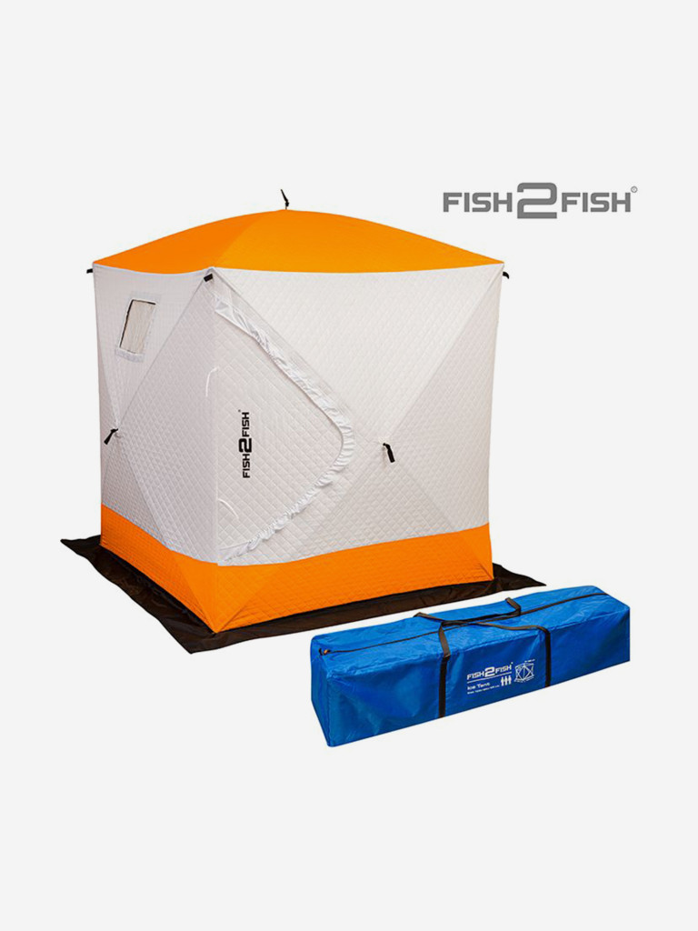 Палатка для зимней рыбалки Fish2Fish Куб 1,6х1,6х1,7 м с юбкой в чехле, утепленная