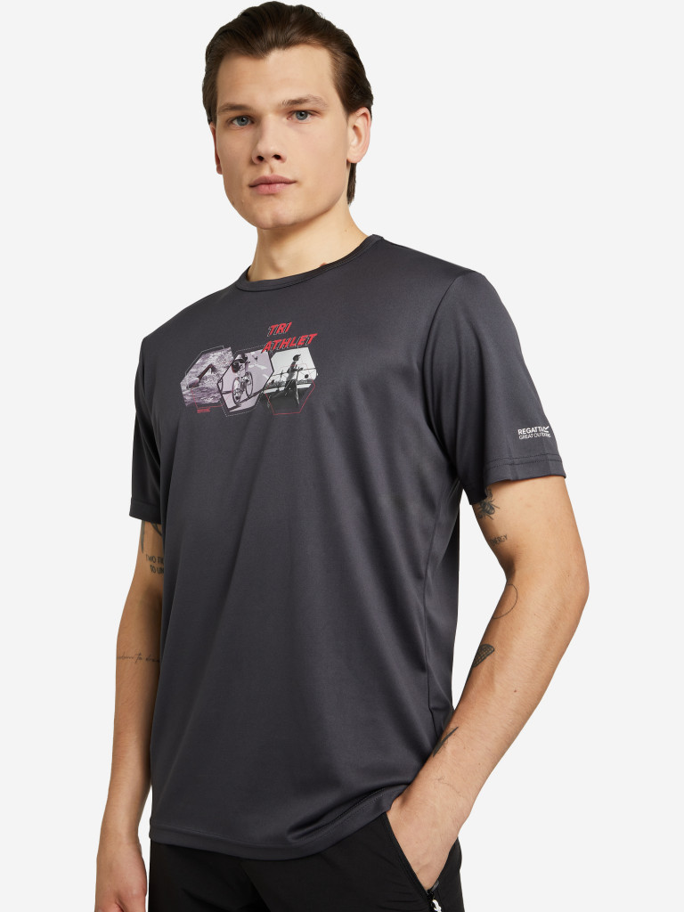 Camiseta Regatta Fingal Slogan II Hombre - Negra, Técnica