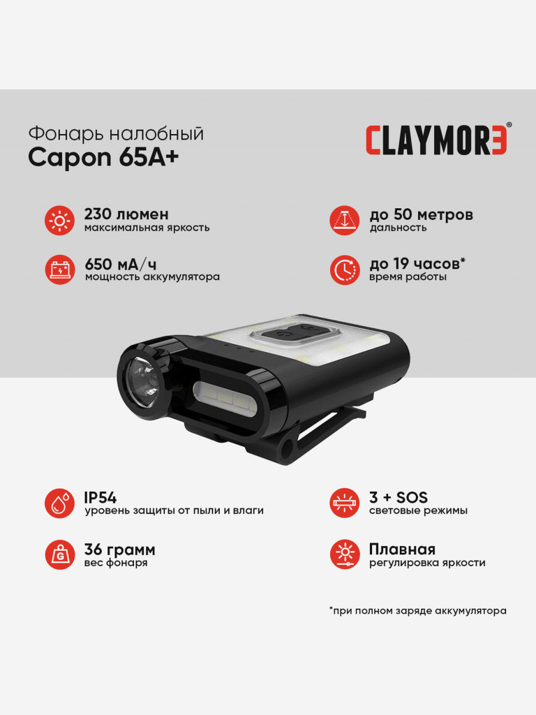 Фонарь CLAYMORE Capon 65A+