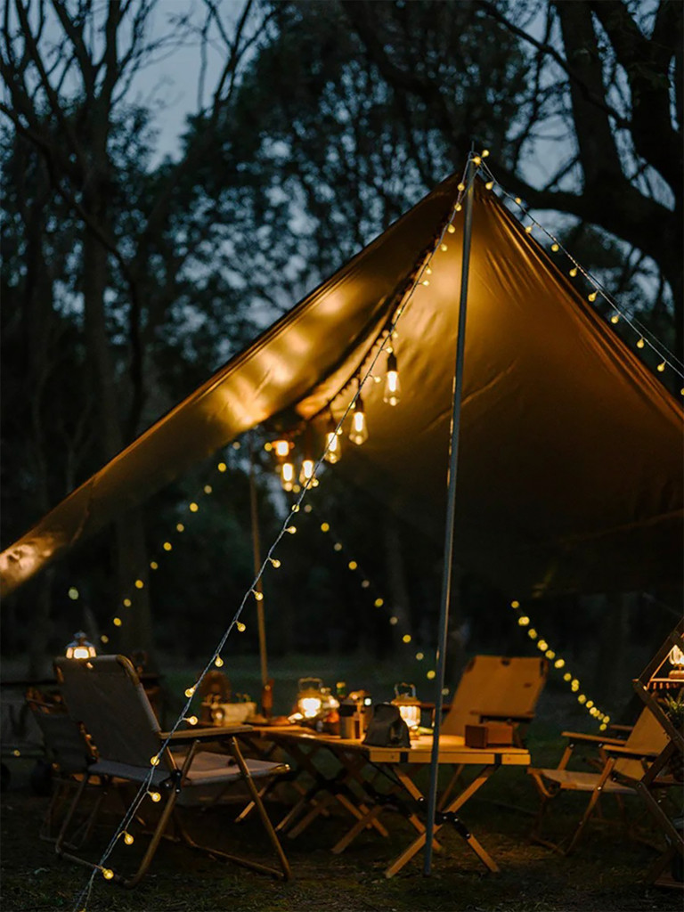 Гирлянда Naturehike на солнечной батарее, уличная, 20 м, 100 ламп, USB, IPX4, кемпинговая