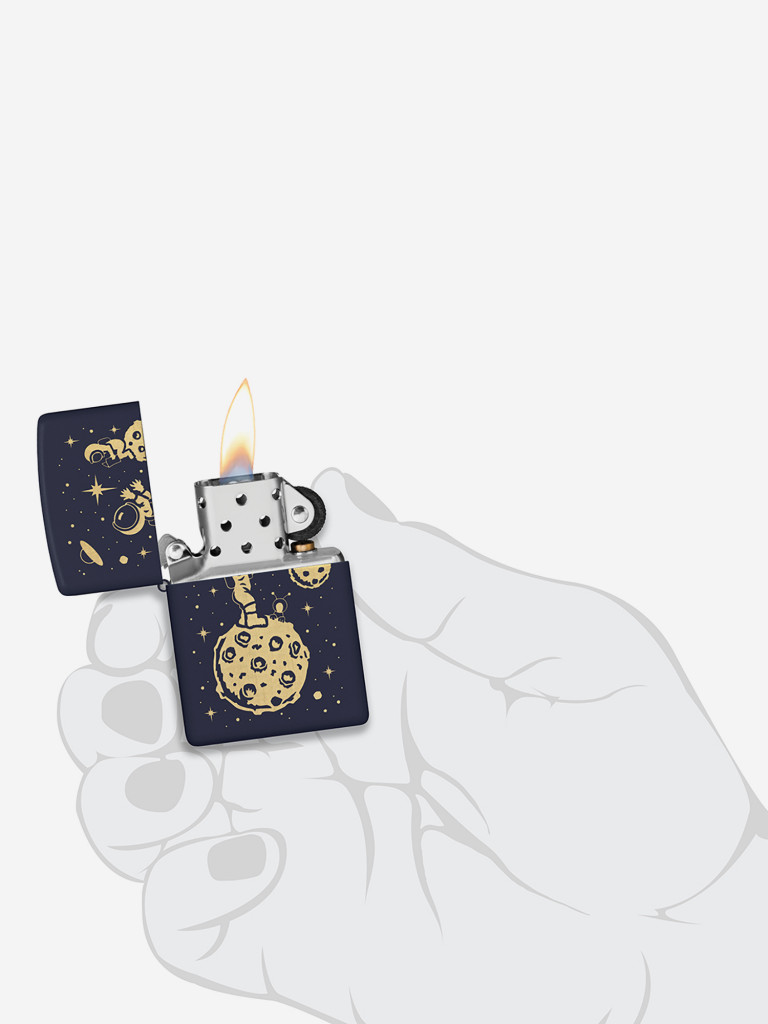 Зажигалка бензиновая ветроустойчивая Zippo Lost in Space Design Navy Matte