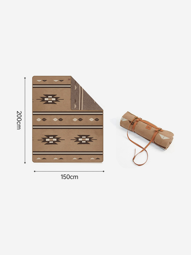 Теплый шерстяной плед Naturehike, коричневый