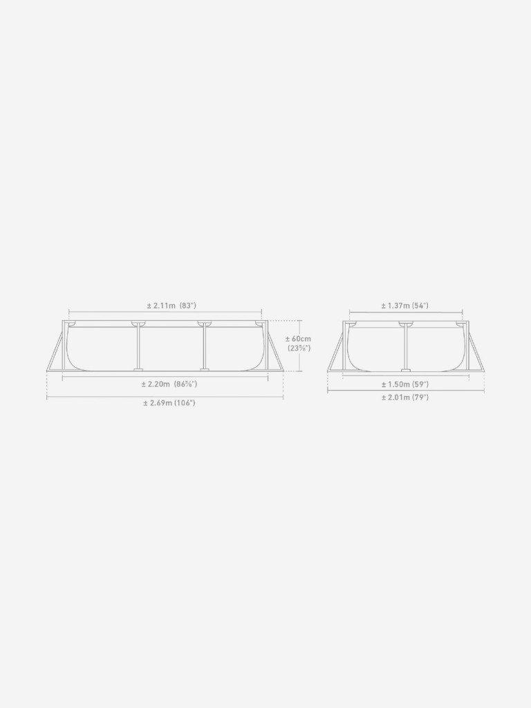 Бассейн Intex 28266 Pink Rectangular Frame, 220x150x60см