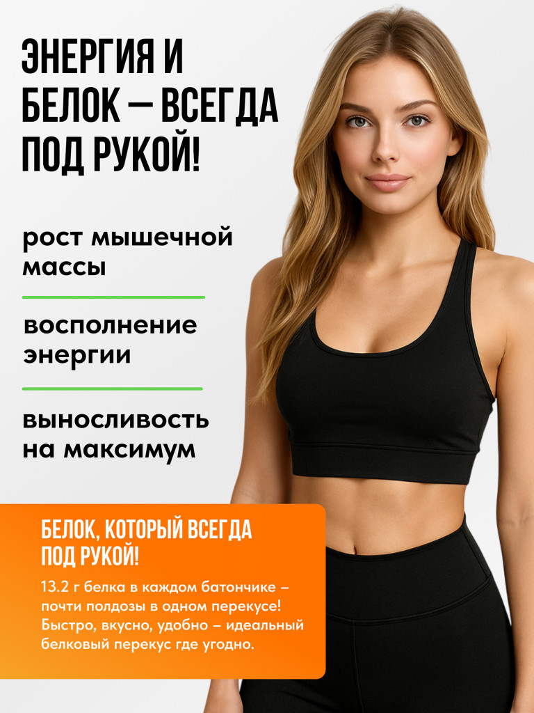 Протеиновые батончики без глазури 16шт Манговый сорбет, без сахара