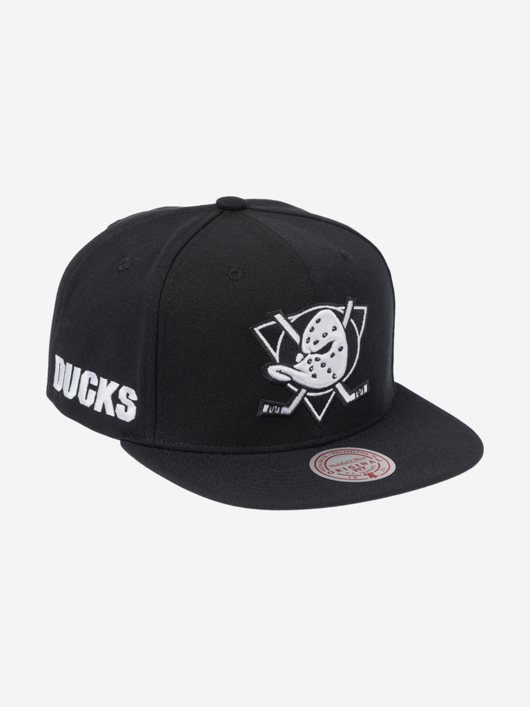 Бейсболка с прямым козырьком MITCHELL NESS HS8545-ADUBLCK Anaheim Ducks NHL (черный)