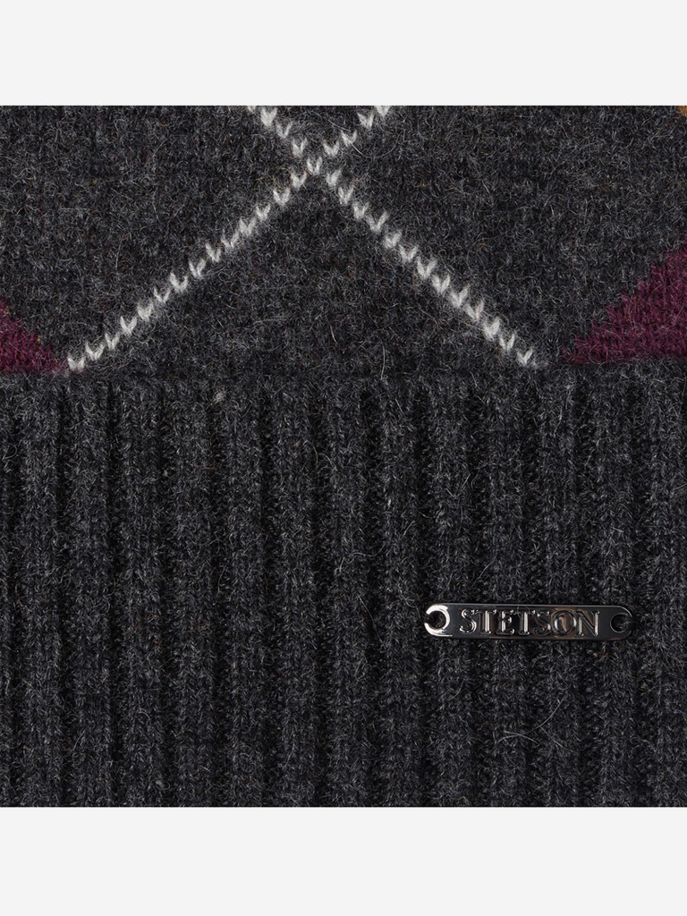 Шапка с отворотом STETSON 8599220 BEANIE ARGYLE