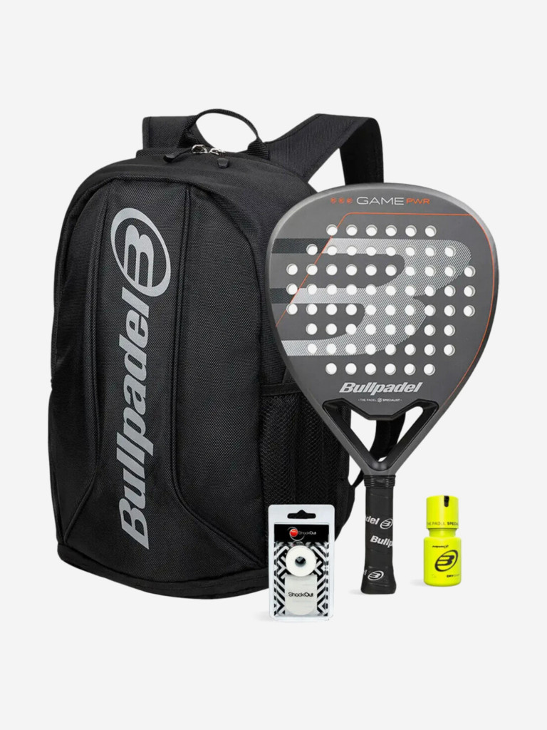 Комплект Bullpadel Game Pwr Gray + Bag Avant 2 + Dry Grip
