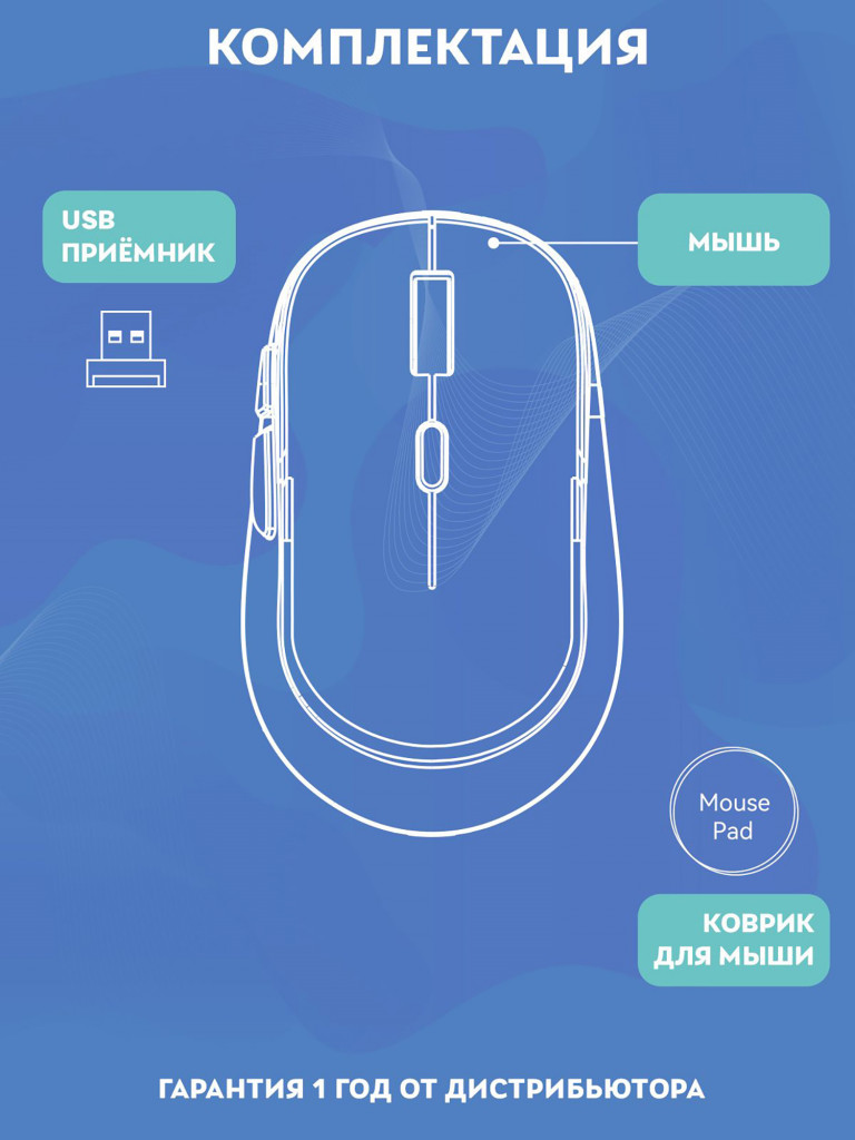 Мышь беспроводная Disney: Медведь Лотсо + коврик