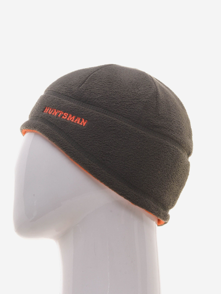 Шапка мужская HUNTSMAN флисовая двусторонняя бини для рыбалки и охоты