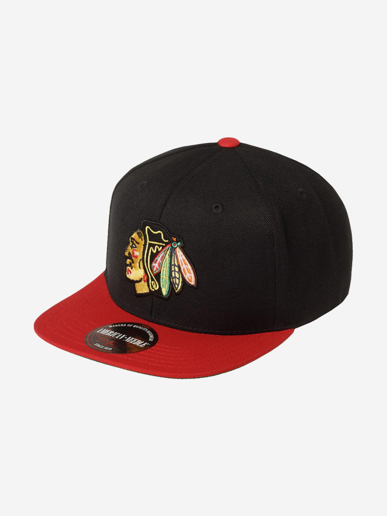 Бейсболка с прямым козырьком AMERICAN NEEDLE 400A1V-CBH Chicago Blackhawks 400 Series NHL (черный)