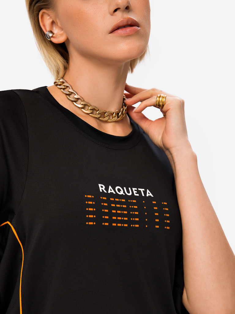 Футболка женская RAQUETA SPORT All in One Black'n Orange