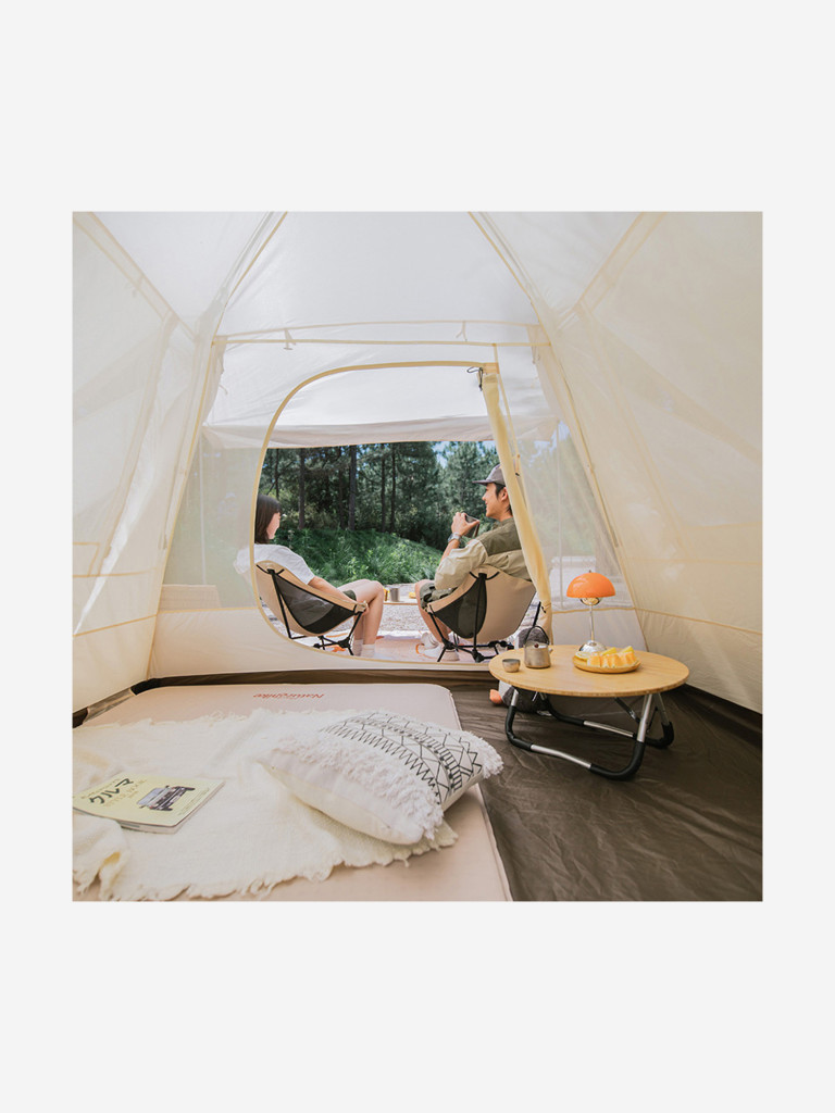 Палатка Naturehike Ango 3-местная, автоматическая, тент, снежная юбка, бежевая